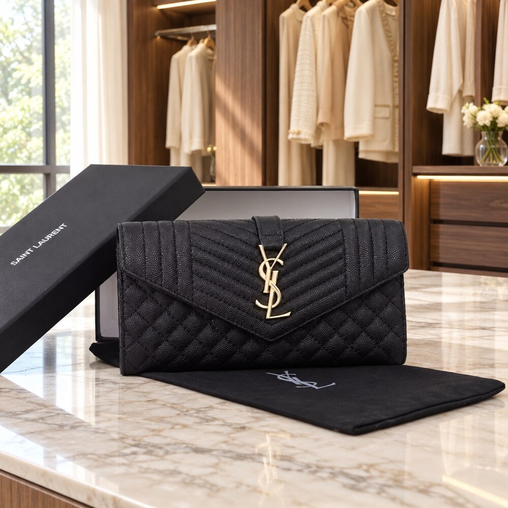 YSL Cassandre Envelope Long Wallet - Picture 4 of 6